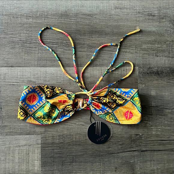 SOMMER SWIM Xena Front tie halter bikini top🌴 SIZE SMALL - Picture 2 of 4